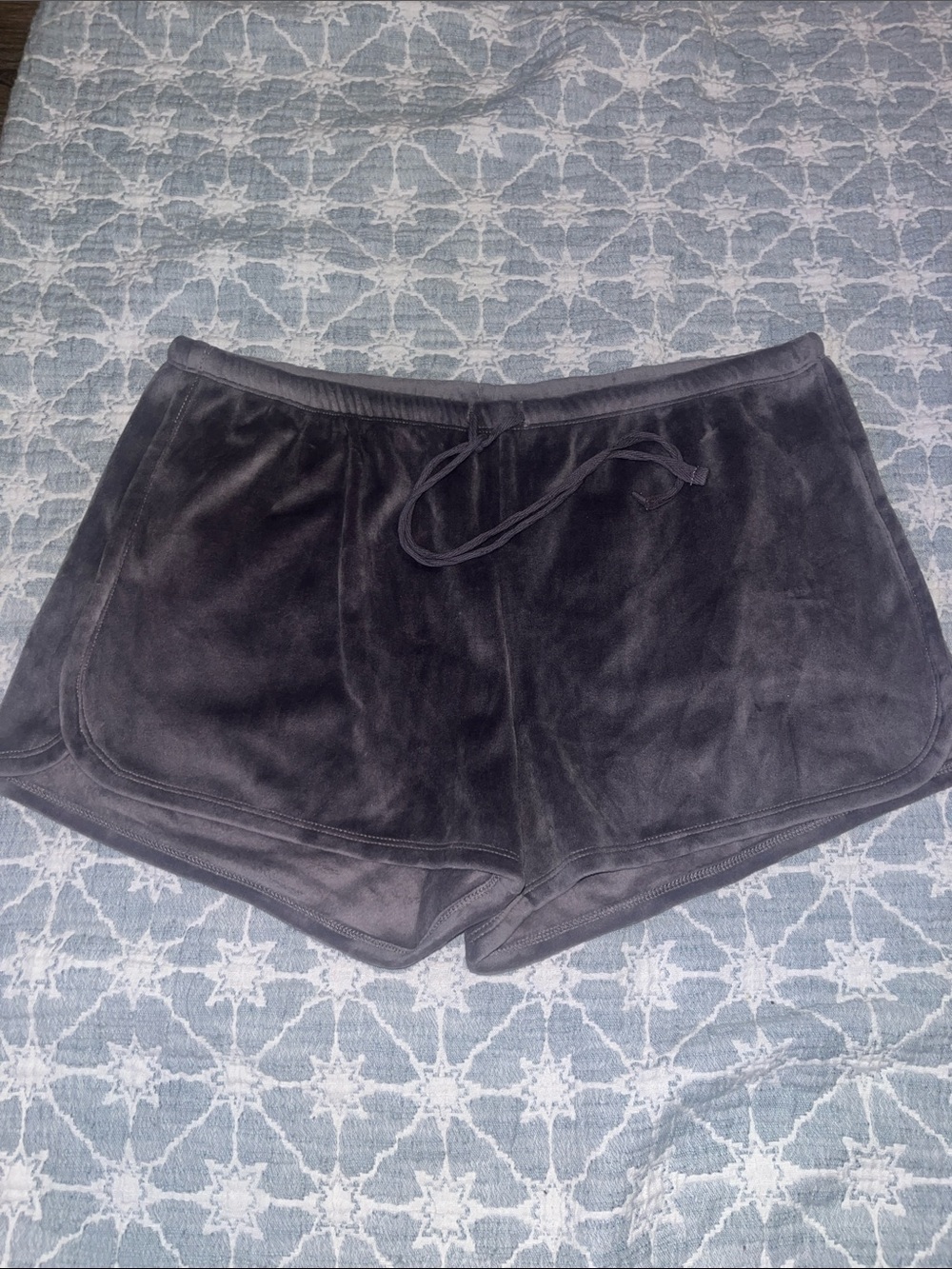 Women's purple Velour Athletic Lounge Shorts